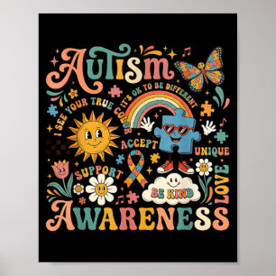 Autism Awareness Its Ok to Be Different Support Poster