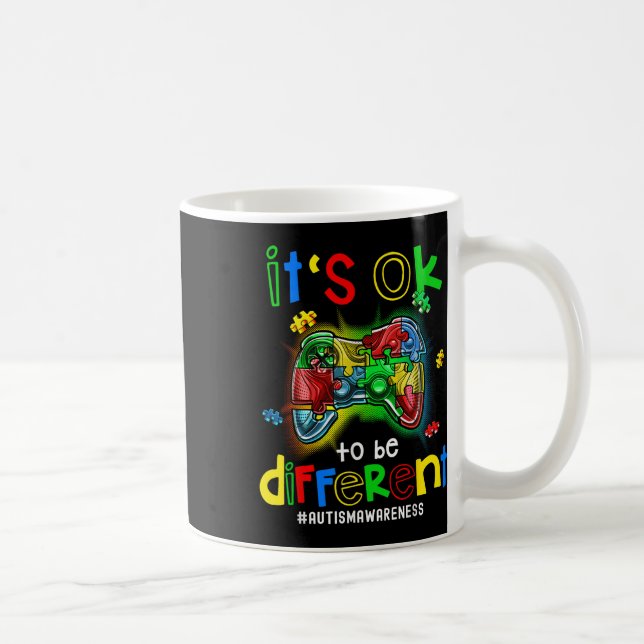 Autism Awareness Its Ok To Be Different Video Game Coffee Mug (Right)