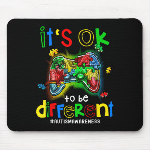 Autism Awareness Its Ok To Be Different Video Game Mouse Mat