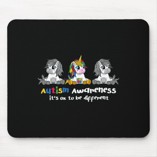 Autism Awareness  - It's OK To Be Different Women  Mouse Mat (Front)