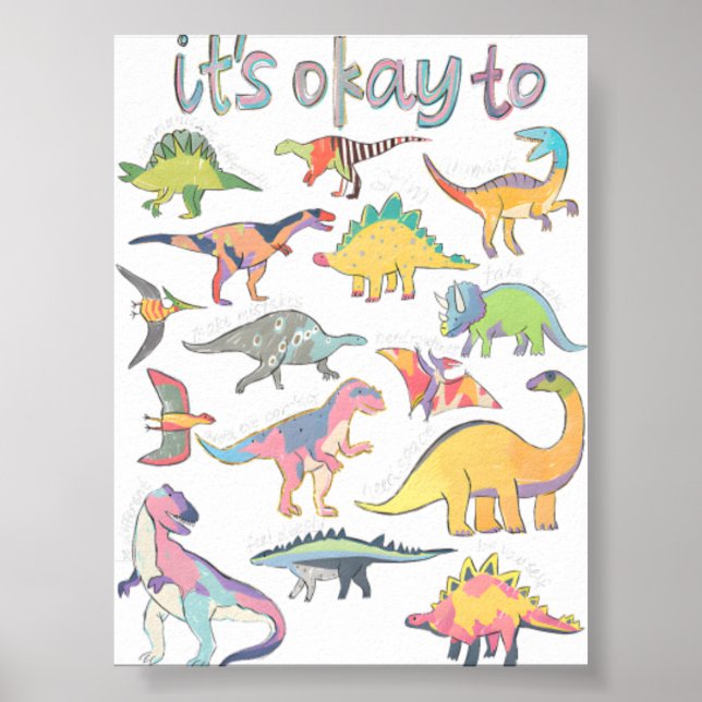 Autism Awareness It's Okay To Be Different Funny D Poster (Front)