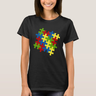 Autism Awareness Jigsaw Puzzle Pieces Case 2 T-Shirt