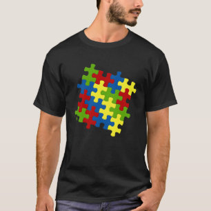 Autism Awareness Jigsaw Puzzle Pieces Case 2 T-Shirt