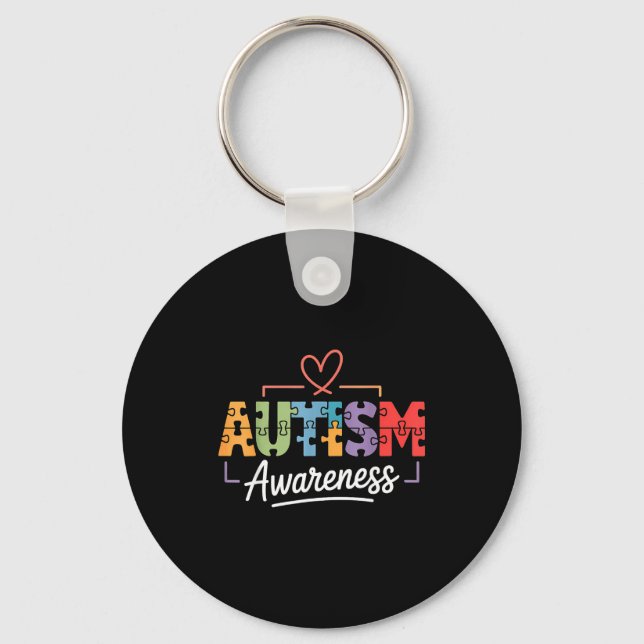 Autism awareness  key ring (Front)