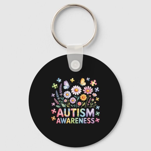 Autism awareness  key ring (Front)