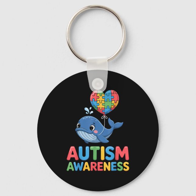 Autism awareness  key ring (Front)