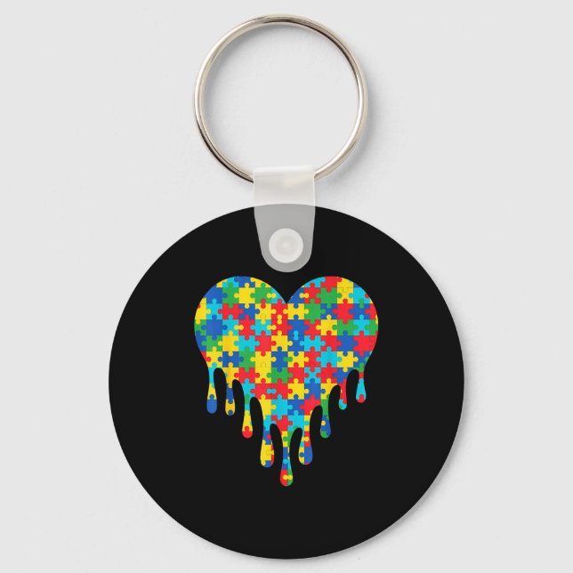 Autism awareness  key ring (Front)