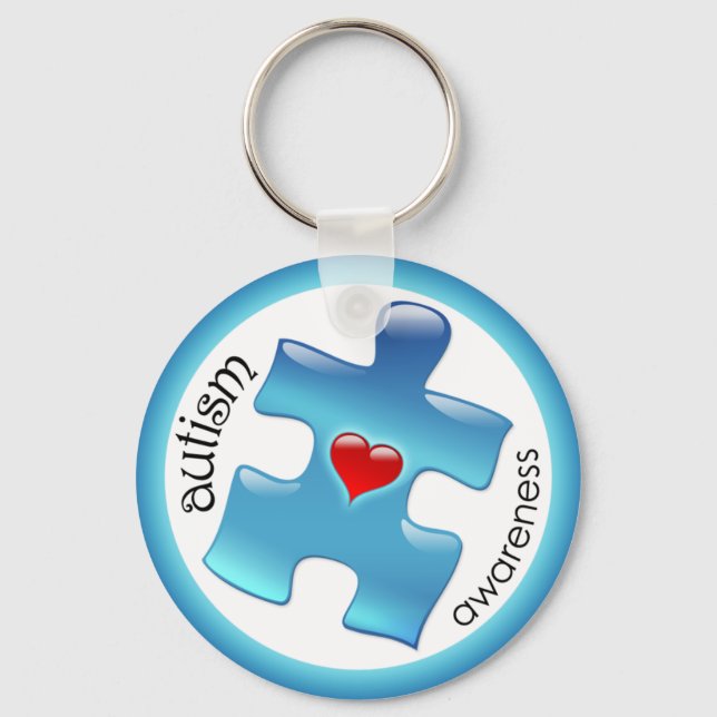 Autism Awareness Keychain - Blue (Front)