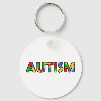 Autism Awareness Keychain Multicolor Puzzle