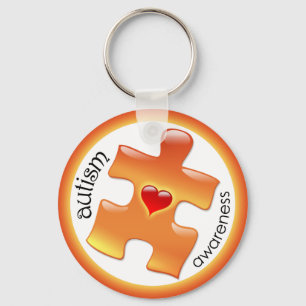Autism Awareness Keychain - Orange