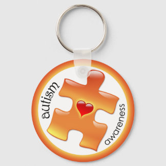 Autism Awareness Keychain - Orange