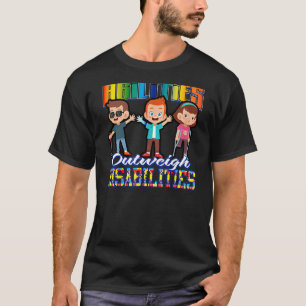 Autism Awareness Kids Abilities Outweigh Disabilit T-Shirt