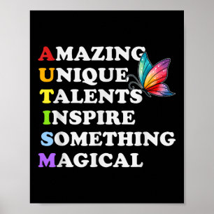 Autism Awareness Kids Adults Men Women Boys Girls Poster