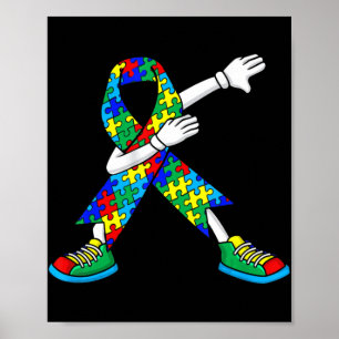 Autism Awareness Kids Boys Toddlers Dabbing Dab Da Poster