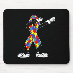 Autism Awareness Kids Dabbing Puzzle Piece Love Da Mouse Mat