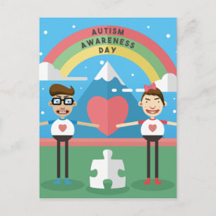 autism awareness kids postcard