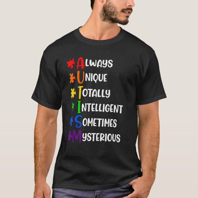 Autism Awareness  Kindness Always Unique T-Shirt (Front)