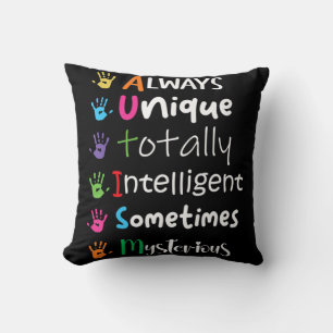 Autism Awareness Kindness Always Unique Totally Cushion
