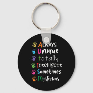 Autism Awareness Kindness Always Unique Totally Key Ring