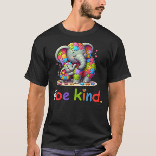 Autism Awareness Kindness Gifts Elephant Mom Baby  T-Shirt