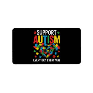 Autism awareness label