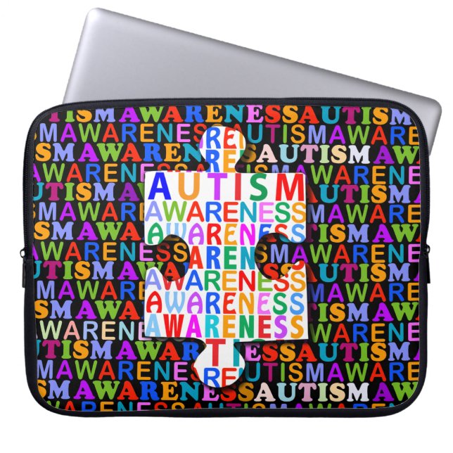 Autism Awareness Laptop Sleeve (Front)