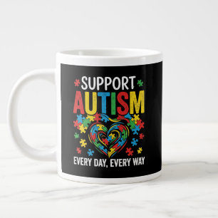 Autism awareness large coffee mug