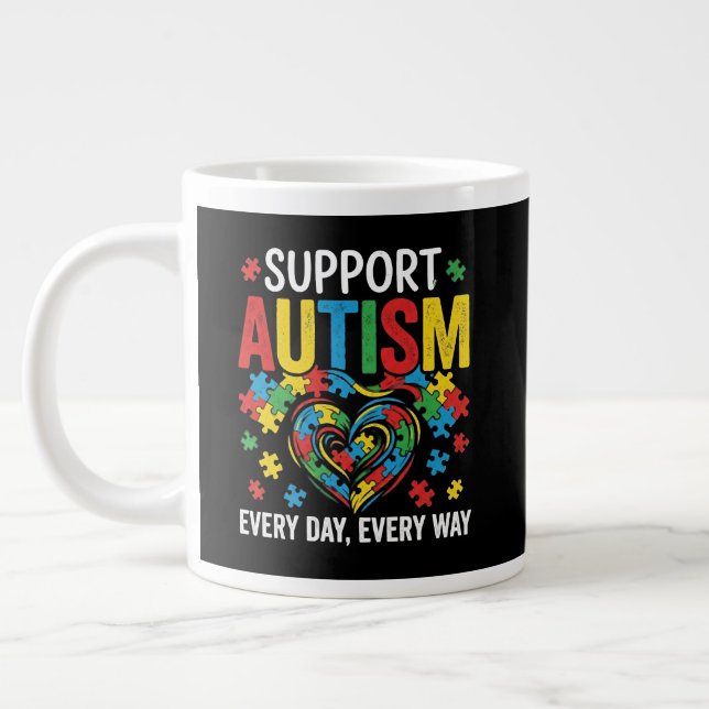 Autism awareness large coffee mug (Left)