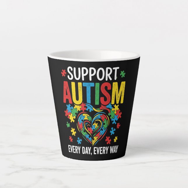 Autism awareness latte mug (Front)