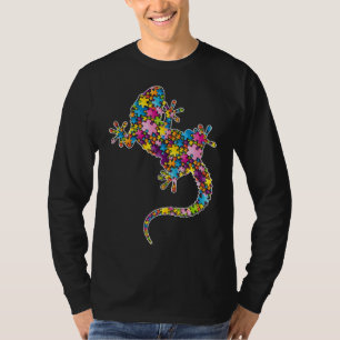 Autism Awareness Leopard Gecko Animals Puzzle For T-Shirt