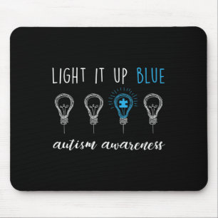 Autism Awareness Light It Up Blue 1 Mouse Mat