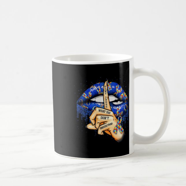 Autism Awareness Lips  Coffee Mug (Right)