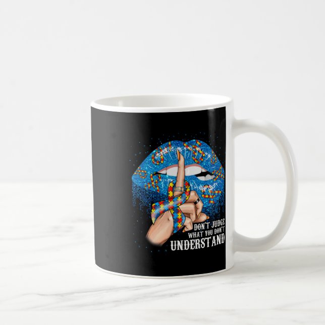 Autism Awareness Lips  Coffee Mug (Right)