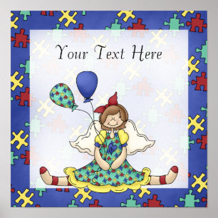 Autism Awareness ~ Little Angel Girl D1 Print