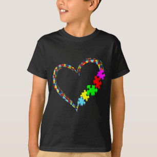 Autism Awareness Love Heart Puzzle Piece Gift Men T-Shirt