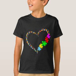 Autism Awareness Love Heart Puzzle Piece Gift Men T-Shirt