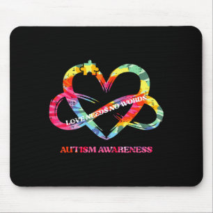 Autism Awareness Love Needs No Words Heart Women M Mouse Mat