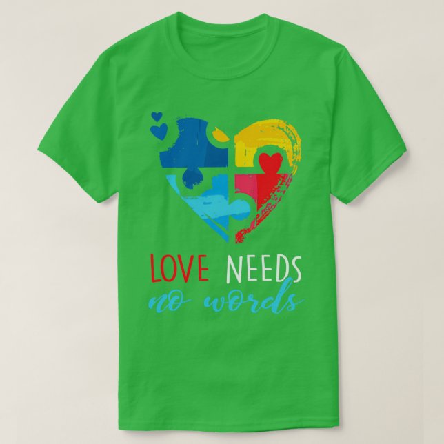 Autism Awareness Love Needs No Words Pullover (Design Front)