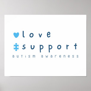 autism awareness love support Poster Prints