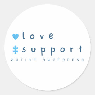 autism awareness love support Stickers Labels