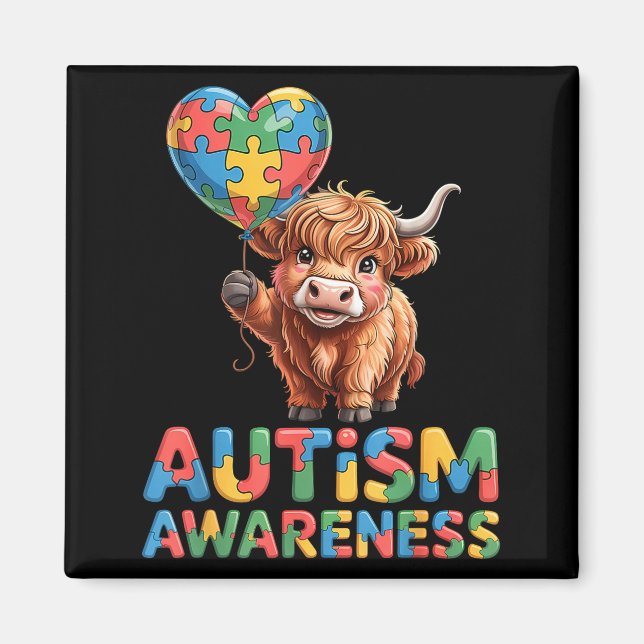 Autism awareness  magnet (Front)