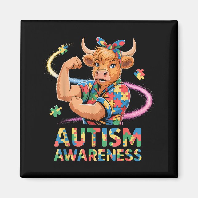 Autism awareness  magnet (Front)