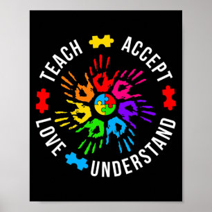 Autism Awareness MAMA Autistic Love Accept Poster