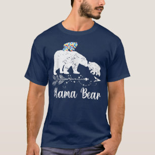 Autism Awareness Mama Bear Mom Support Autistic Au T-Shirt