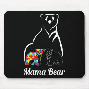 Autism Awareness Mama Bear Mum Autistic Child  Mouse Mat