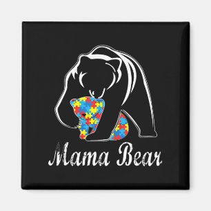 Autism Awareness Mama Bear Support Autistic Adults Magnet