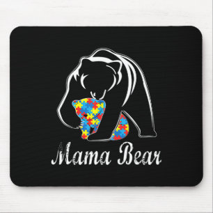 Autism Awareness Mama Bear Support Autistic Adults Mouse Mat