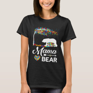 Autism Awareness Mama Bear Support Autistic Autism T-Shirt