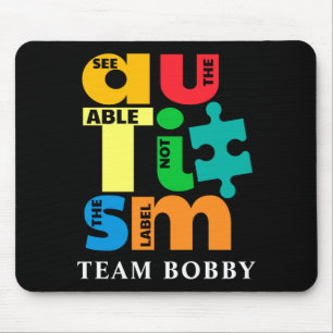 Autism Awareness Matching Family Team Custom Mom T Mouse Mat