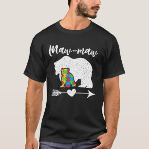 Autism Awareness Maw Maw Bear Support Autistic Par T-Shirt